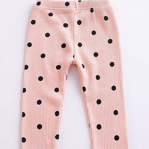 BABY TODDLER GIRL DOTS LEGGINGS AUTUMN - Picture 1 of 5